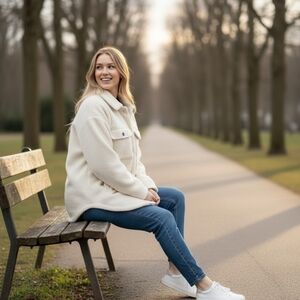 Women's Cream Button Down Shirt